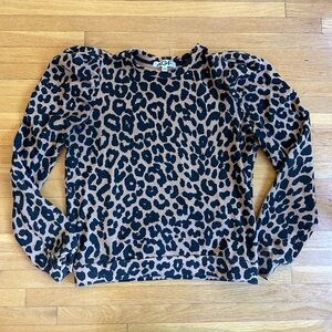 AGF Animal Print Puff sleeve top